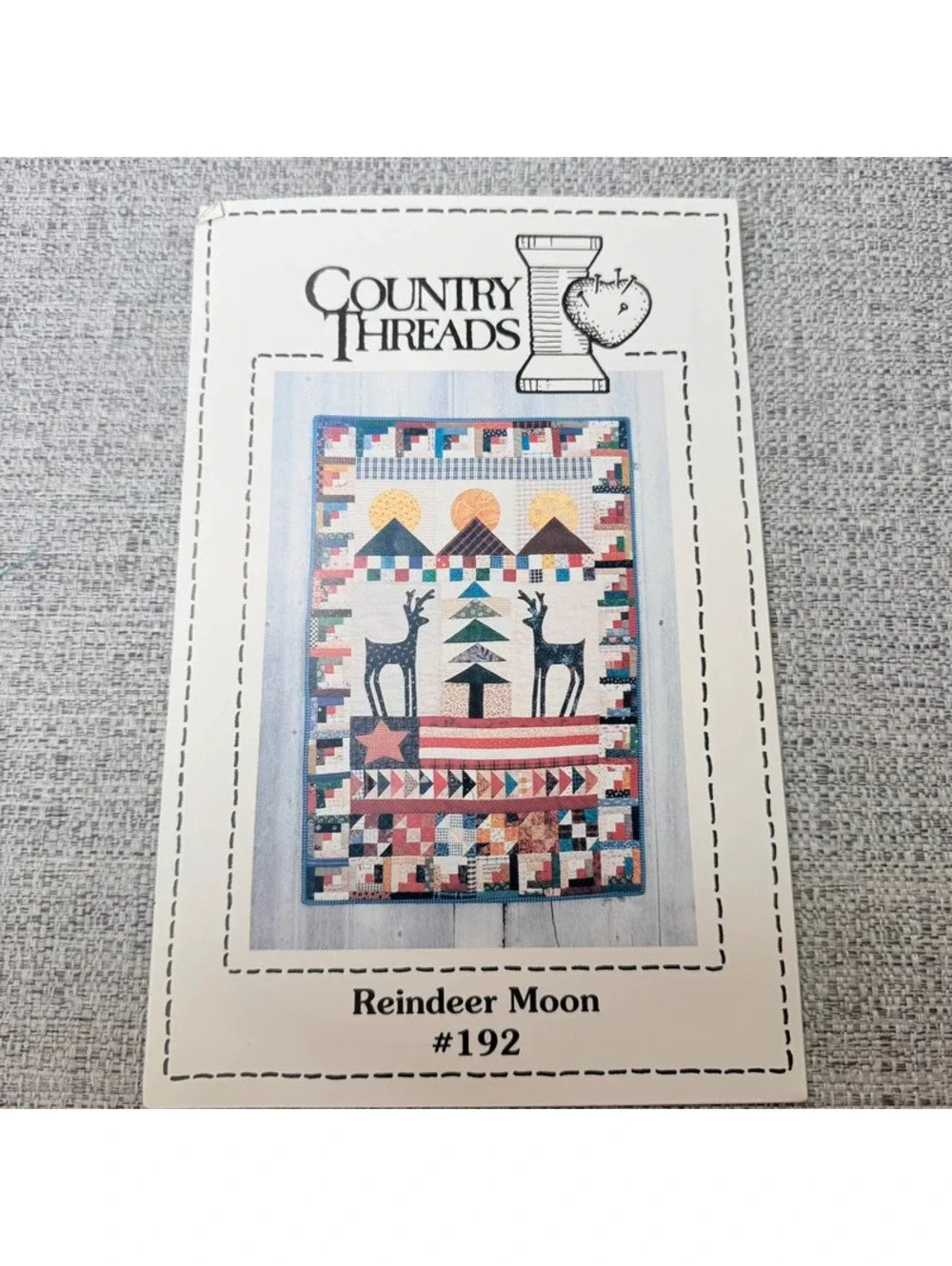 Country Threads Reindeer Moon #192 Primitive Folk Art Christmas Quilt Pattern